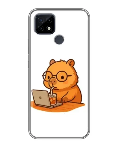 Чохол для Realme C21 з картинкою «Капібара з ноутбуком» Чохол для Realme C21 з картинкою «Капібара з ноутбуком»