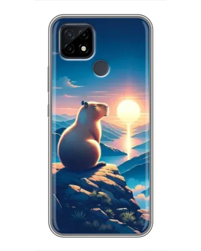 Чохол для Realme C21 з картинкою «Захід сонця з капібарою» Чохол для Realme C21 з картинкою «Захід сонця з капібарою»