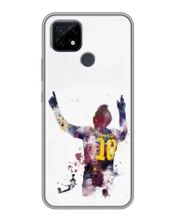 Чехол для Realme C21 с картинкой «Акварельный Месси Барселона» Чехол для Realme C21 с картинкой «Акварельный Месси Барселона»