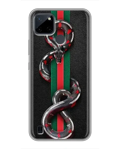Чехол для Realme C21Y с картинкой «Gucci — змея на полосе» Чехол для Realme C21Y с картинкой «Gucci — змея на полосе»