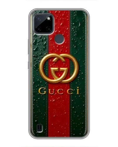 Чехол для Realme C21Y с картинкой «Gucci — фирменная полоса и золото» Чехол для Realme C21Y с картинкой «Gucci — фирменная полоса и золото»