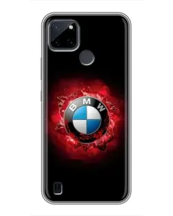 Чехол для Realme C21Y с картинкой «Логотип BMW — вспышка»