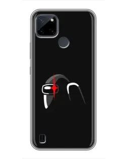 Чехол для Realme C21Y с картинкой «Among Us шлем»
