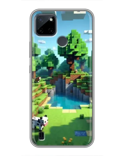 Чехол для Realme C21Y с картинкой «Minecraft летний день»