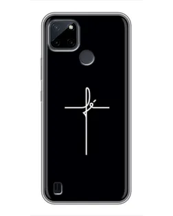 Чехол для Realme C21Y с картинкой «Тонкий крест»