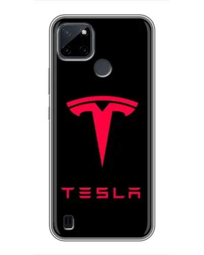 Чехол для Realme C21Y с картинкой «Tesla Red Logo» Чехол для Realme C21Y с картинкой «Tesla Red Logo»