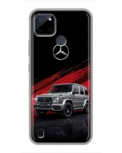 Чехол для Realme C21Y с картинкой «Mercedes G-Class красный»