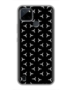 Чехол для Realme C21Y с картинкой «Mercedes паттерн звезд»