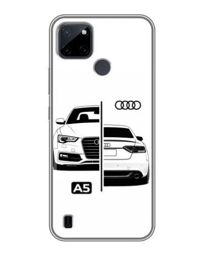 Чехол для Realme C21Y с картинкой «Audi — контрастный дизайн»