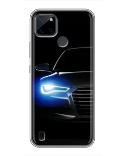 Чехол для Realme C21Y с картинкой «Неоновый взгляд Audi»
