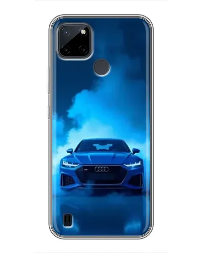 Чехол для Realme C21Y с картинкой «Audi — голубая энергия»