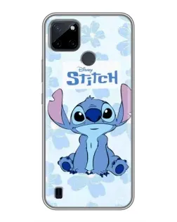 Чохол для Realme C21Y з картинкою «Stitch серед квітів»