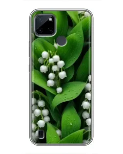 Чехол для Realme C21Y с картинкой «Ландыши в зелени»