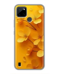 Чехол для Realme C21Y с картинкой «Золотые лепестки»