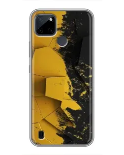 Чехол для Realme C21Y с картинкой «Золотые осколки геометрии»