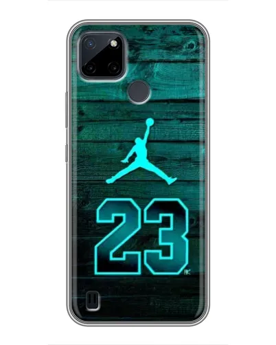 Чехол для Realme C25Y с картинкой «Jordan Cyan 23»