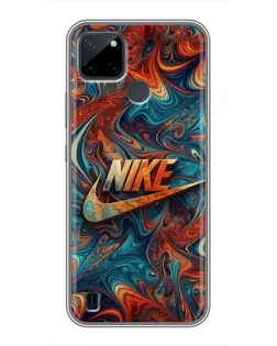 Чехол для Realme C25Y с картинкой «Nike в абстракции»
