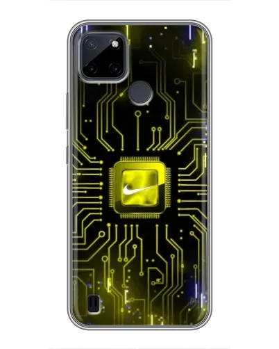 Чехол для Realme C25Y с картинкой «Nike — золотая искра» Чехол для Realme C25Y с картинкой «Nike — золотая искра»