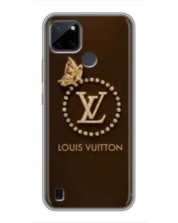 Чохол для Realme C25Y з картинкою «LV — золота печатка»