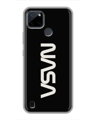 Чехол для Realme C25Y с картинкой «NASA — вертикальный логотип»