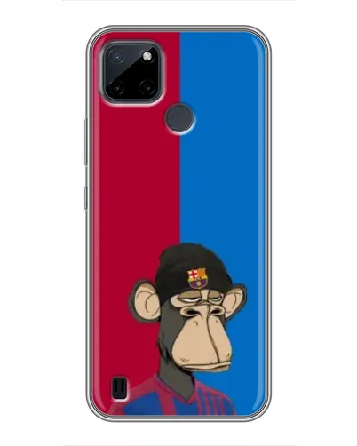 Чехол для Realme C25Y с картинкой «Bored Ape — фанат Барсы»