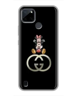 Чехол для Realme C25Y с картинкой «Минни Маус на лого»