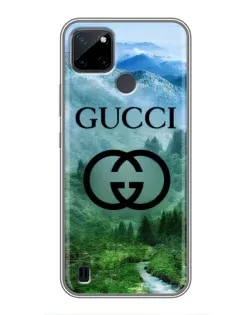 Чехол для Realme C25Y с картинкой «Gucci — горный пейзаж»