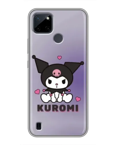Чехол для Realme C25Y с картинкой «Kuromi — фиолетовый арт»