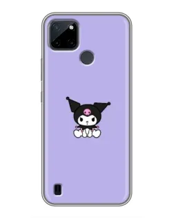 Чехол для Realme C25Y с картинкой «Kuromi — фиолетовый минимализм»