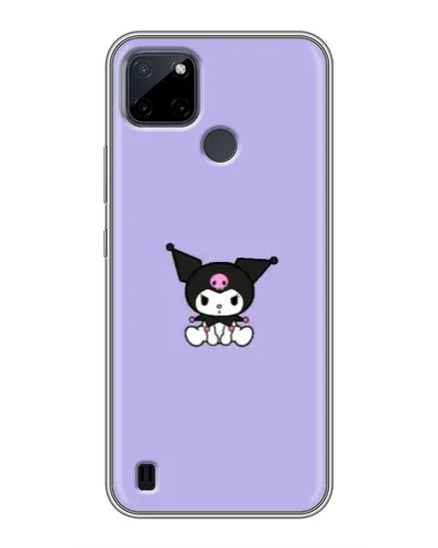 Чехол для Realme C25Y с картинкой «Kuromi — фиолетовый минимализм»