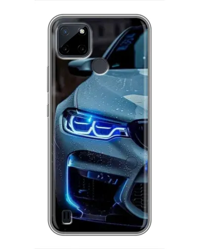 Чехол для Realme C25Y с картинкой «Взгляд BMW с синими фарами» Чехол для Realme C25Y с картинкой «Взгляд BMW с синими фарами»
