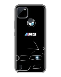 Чехол для Realme C25Y с картинкой «Минималистичный принт BMW M3»