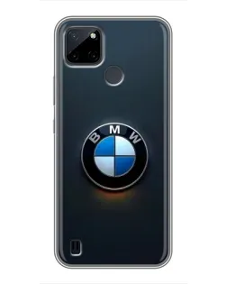 Чехол для Realme C25Y с картинкой «Логотип BMW — минимализм»