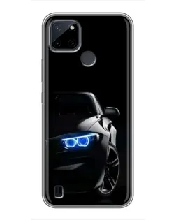 Чехол для Realme C25Y с картинкой «BMW — ночной взгляд»