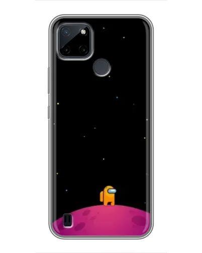 Чехол для Realme C25Y с картинкой «Одинокий герой на планете»