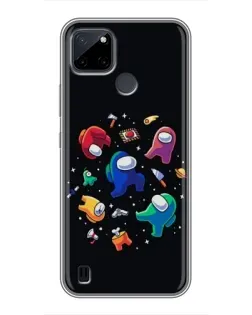 Чехол для Realme C25Y с картинкой «Among Us космос»