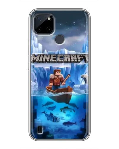 Чохол для Realme C25Y з картинкою «Minecraft льодянийсвіт»