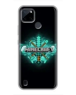 Чохол для Realme C25Y з картинкою «Minecraft Diamond лого»