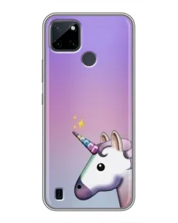 Чехол для Realme C25Y с картинкой «Единорог градиент»