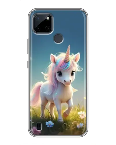 Чехол для Realme C25Y с картинкой «Единорог на поляне» Чехол для Realme C25Y с картинкой «Единорог на поляне»