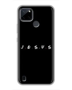 Чехол для Realme C25Y с картинкой «Точки веры J.E.S.U.S.»