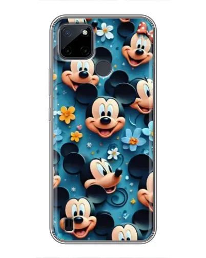 Чохол для Realme C25Y з картинкою «Паттерн Міккі та Мінні»