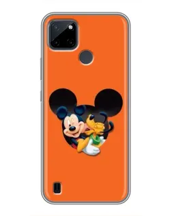 Чохол для Realme C25Y з картинкою «Серце Міккі Мінні»