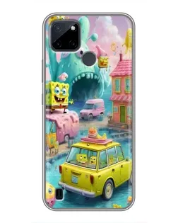 Чехол для Realme C25Y с картинкой «Монстр-трак приключения»