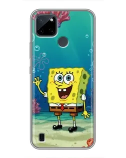 Чехол для Realme C25Y с картинкой «Подводный привет»