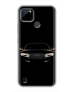 Чехол для Realme C25Y с картинкой «Audi — ночной контур»
