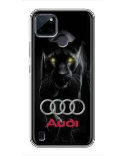 Чехол для Realme C25Y с картинкой «Пантера и Audi»