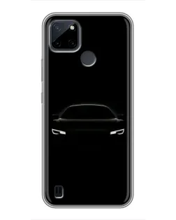 Чехол для Realme C25Y с картинкой «Взгляд Audi в темноте»