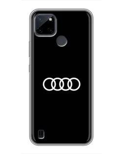 Чехол для Realme C25Y с картинкой «Audi White Logo»