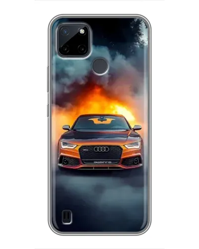 Чехол для Realme C25Y с картинкой «Audi в огненном дыму» Чехол для Realme C25Y с картинкой «Audi в огненном дыму»